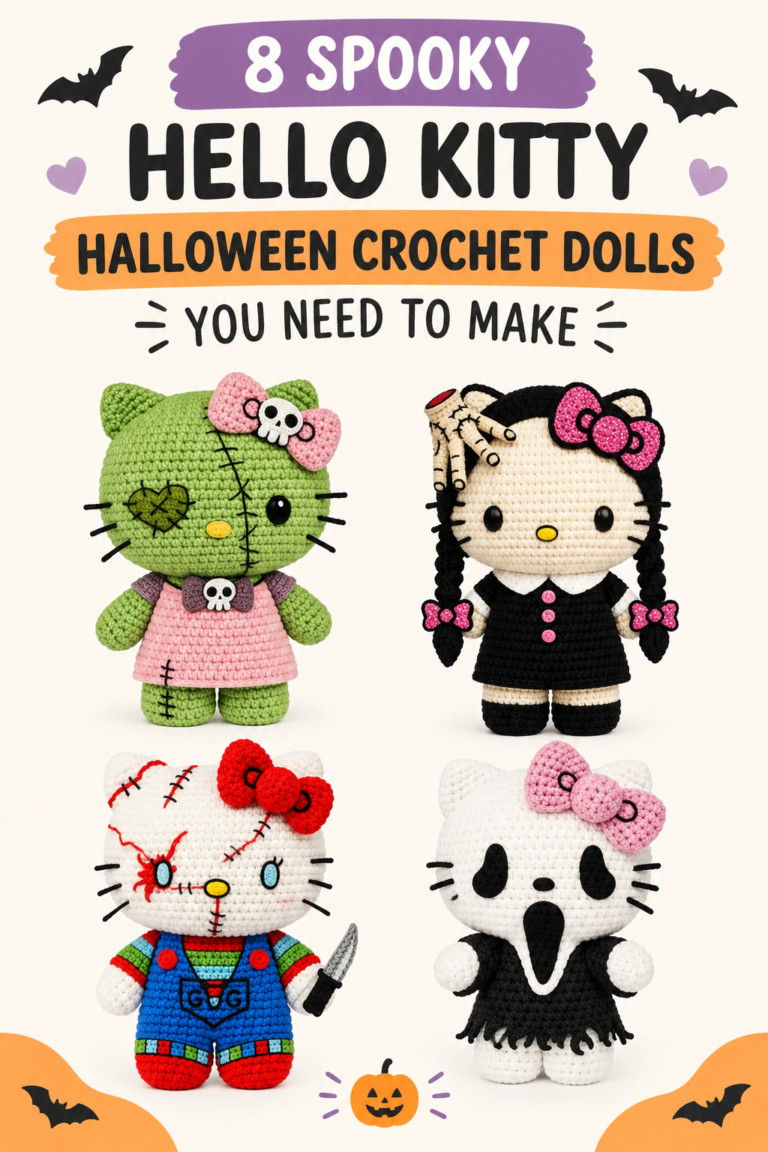 8 SPOOKY HELLO KITTY HALLOWEEN CROCHET DOLLS YOU NEED TO MAKE